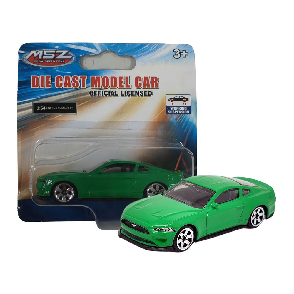 MSZ 1:64 Die-Cast Model car 2018 Ford Mustang GT - Green, Ages 3+