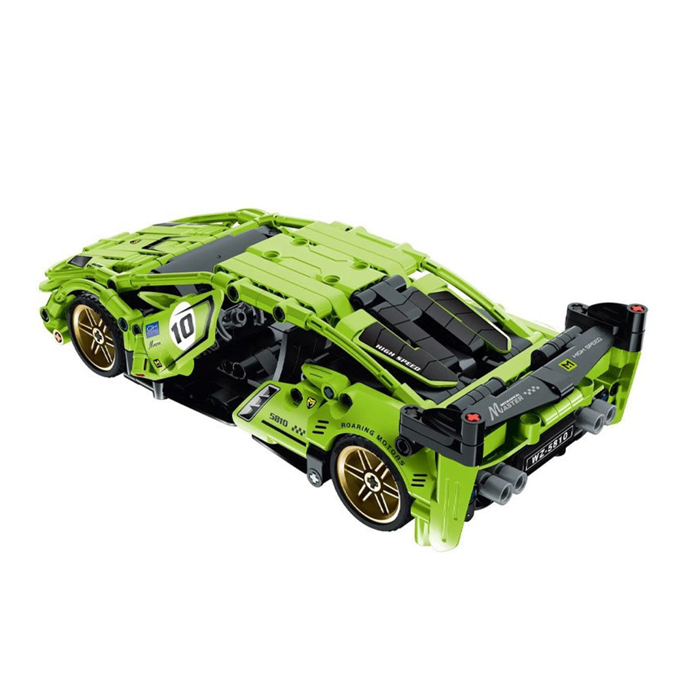 I Mechanical Master Pull Back Super Car (Green) No. 5810 457 Pieces Building Bricks Set Secondary image