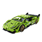 I Mechanical Master Pull Back Super Car (Green) No. 5810 457 Pieces Building Bricks Set