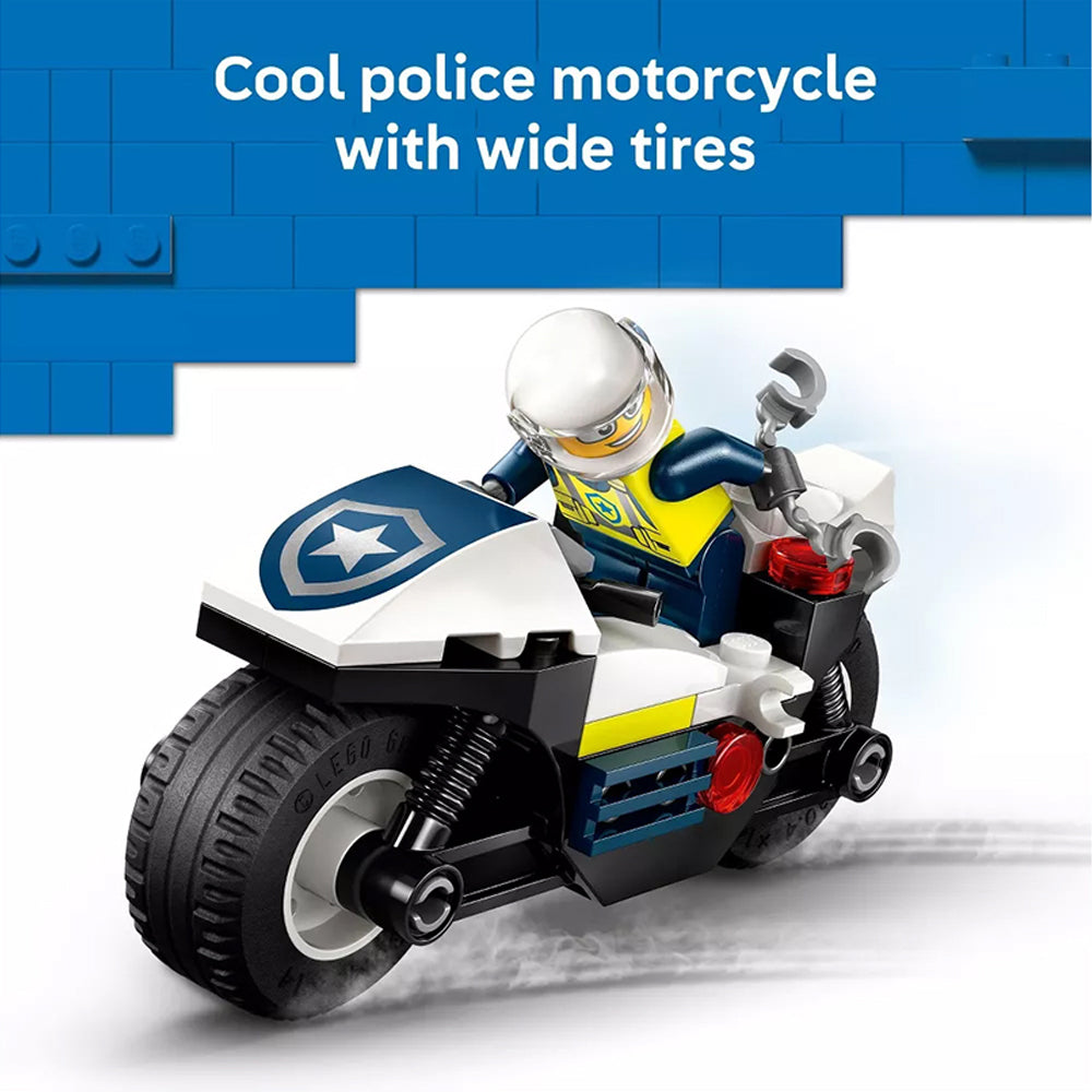 LEGO® Police Motorcycle Chase 60455, Ages 4+, Building Blocks (65 Pieces)