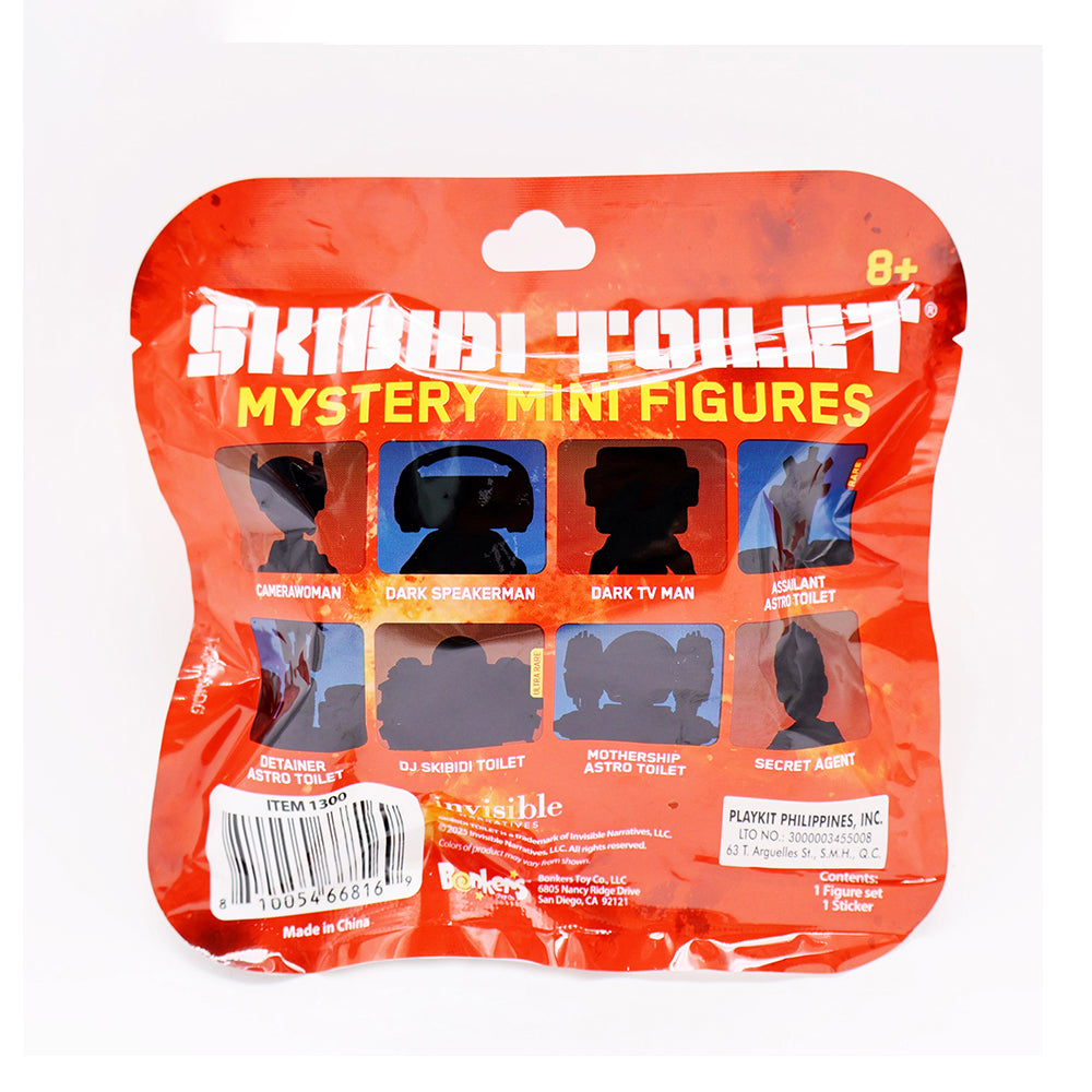 Bonkers Toys Skibidi Toilet Mystery Toilet Figures - Series One (Mystery Mini Figures)