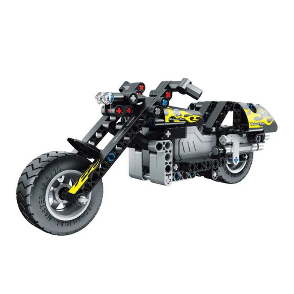 I Mechanical Master Pull Back Motorcycle No. 5801 183 Pieces Building Bricks Set