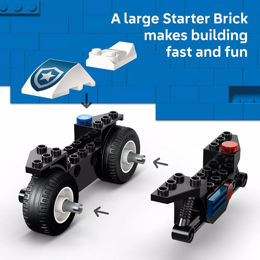 LEGO® Police Motorcycle Chase 60455, Ages 4+, Building Blocks (65 Pieces)