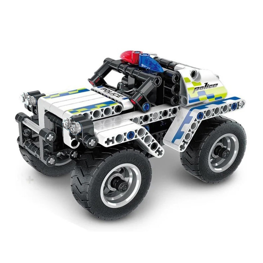 I Mechanical Master Pull Back Police Car No. 5805 199 Pieces Building Bricks Set Main image