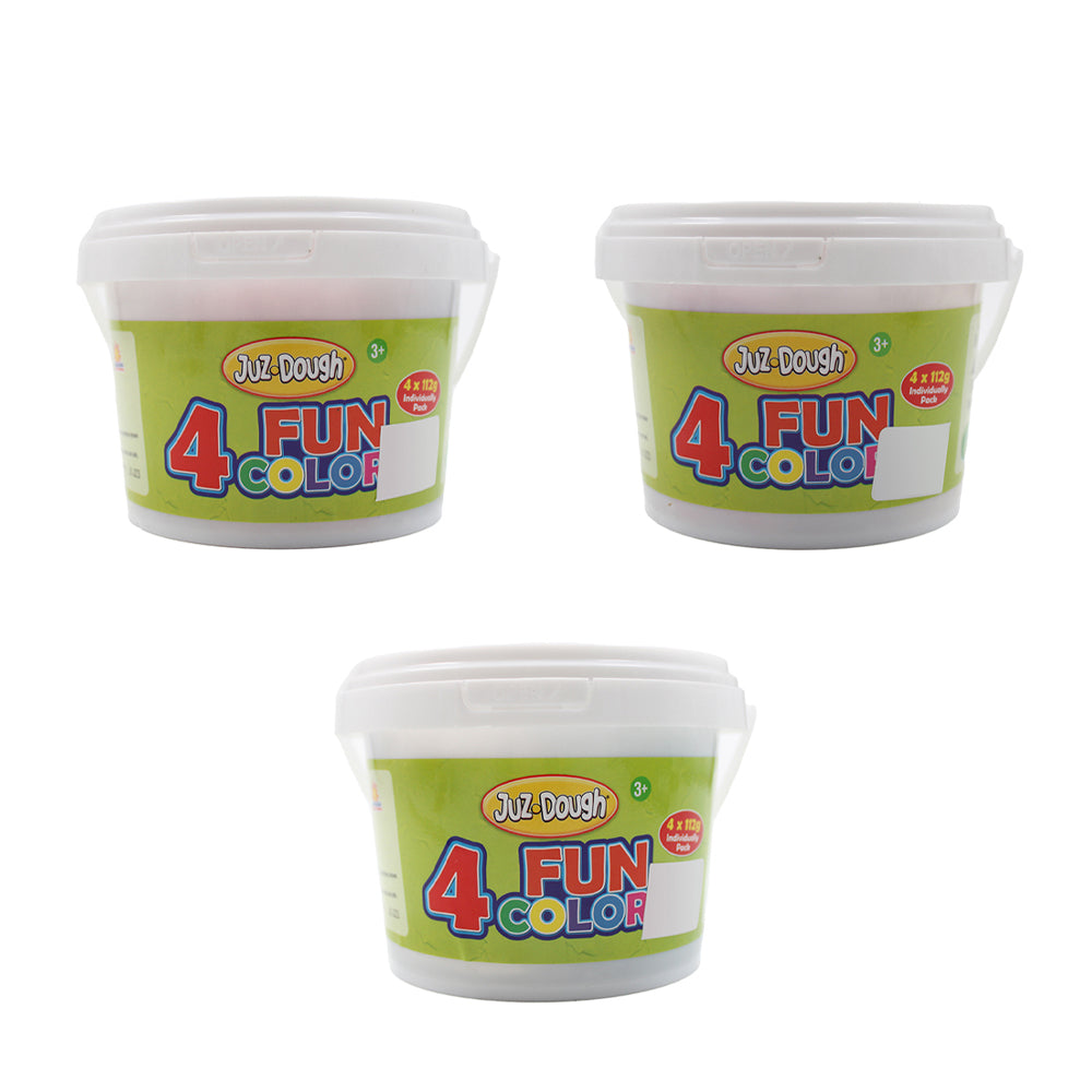 Juz Dough 4 Fun Colors Bucket - 448g (112g x 4)