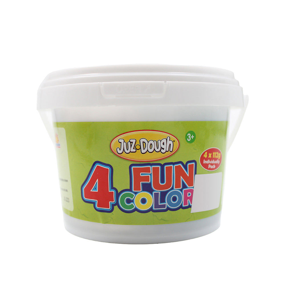 Juz Dough 4 Fun Colors Bucket - 448g (112g x 4)
