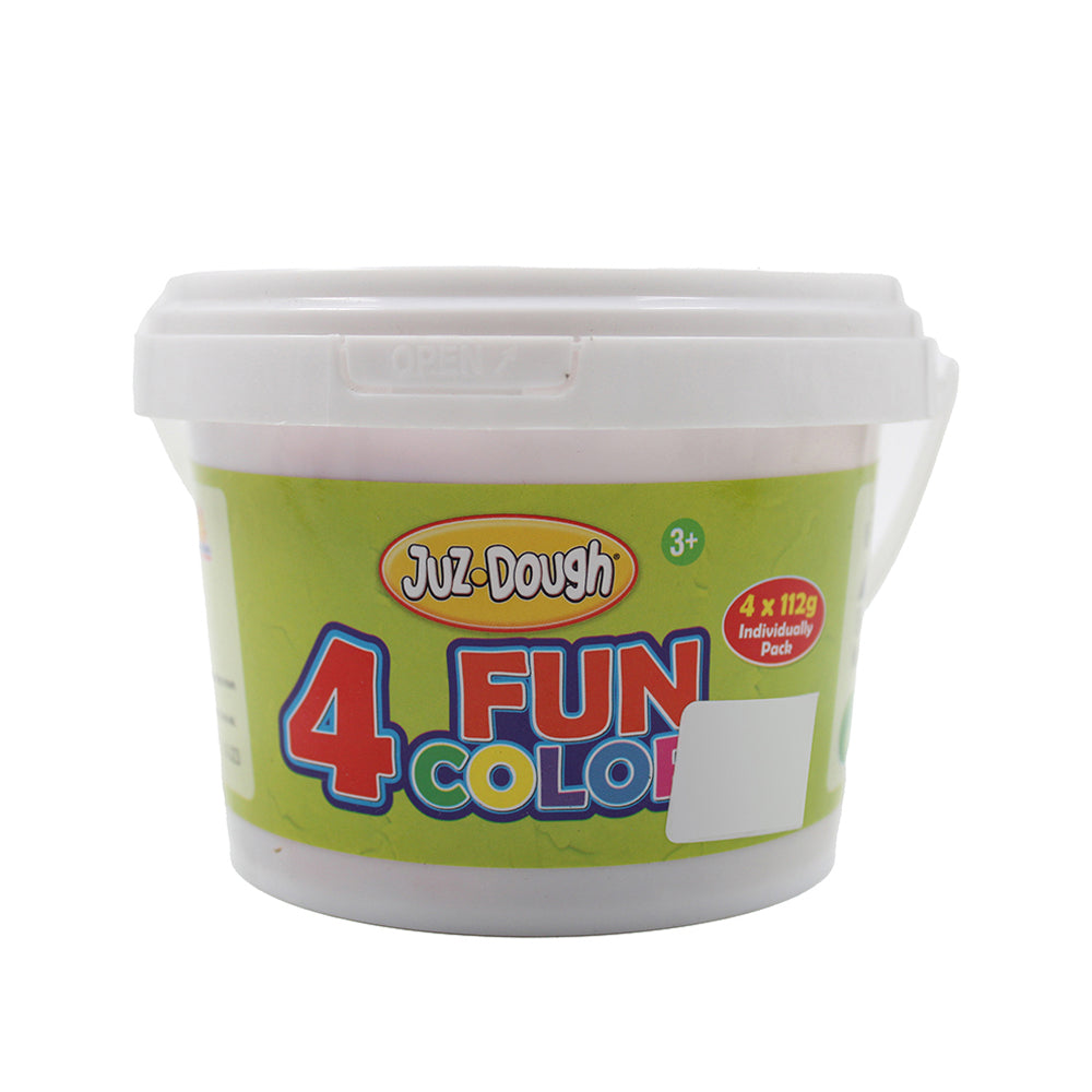 Juz Dough 4 Fun Colors Bucket - 448g (112g x 4)
