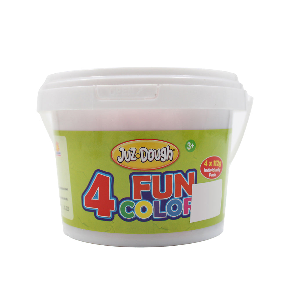 Juz Dough 4 Fun Colors Bucket - 448g (112g x 4)