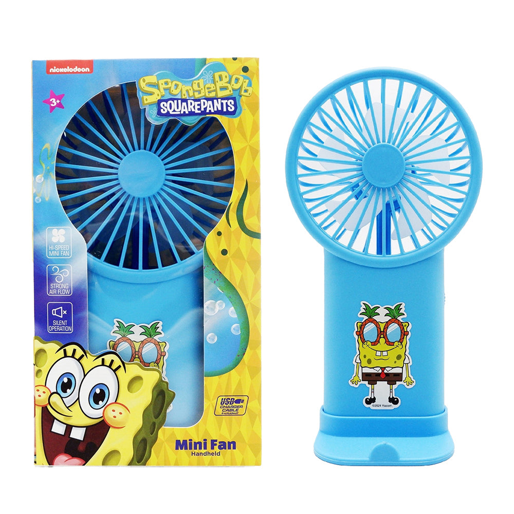 Spongebob Squarepants Mini Handheld Fan - Blue Main image