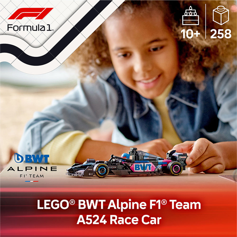 LEGO® Speed Champions BWT Alpine F1® Team A524 Race Car 77248, Ages 10+, Building Blocks (258 Pieces)
