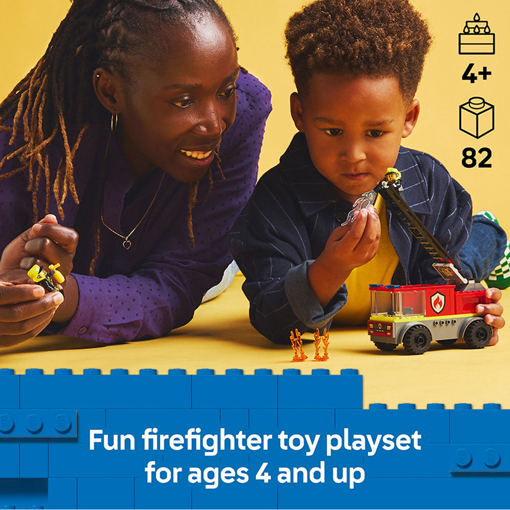 LEGO® City 60463 Ladder Fire Engine, Ages 4+, Building Blocks (82 Pieces)