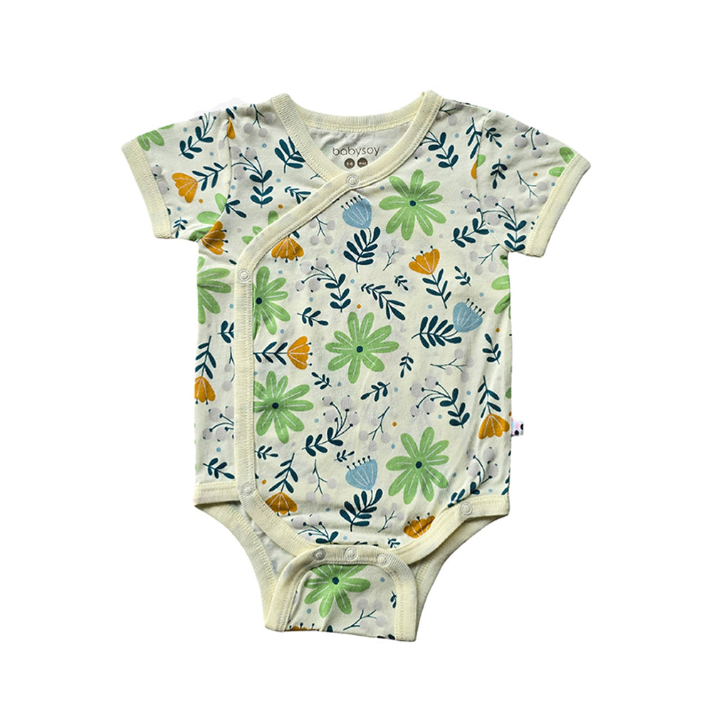 Babysoy Flowers Kimono Onesie Main image