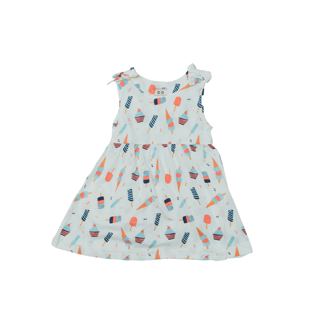 Babysoy Sweet Treats Bow Knot Shoulder Dress