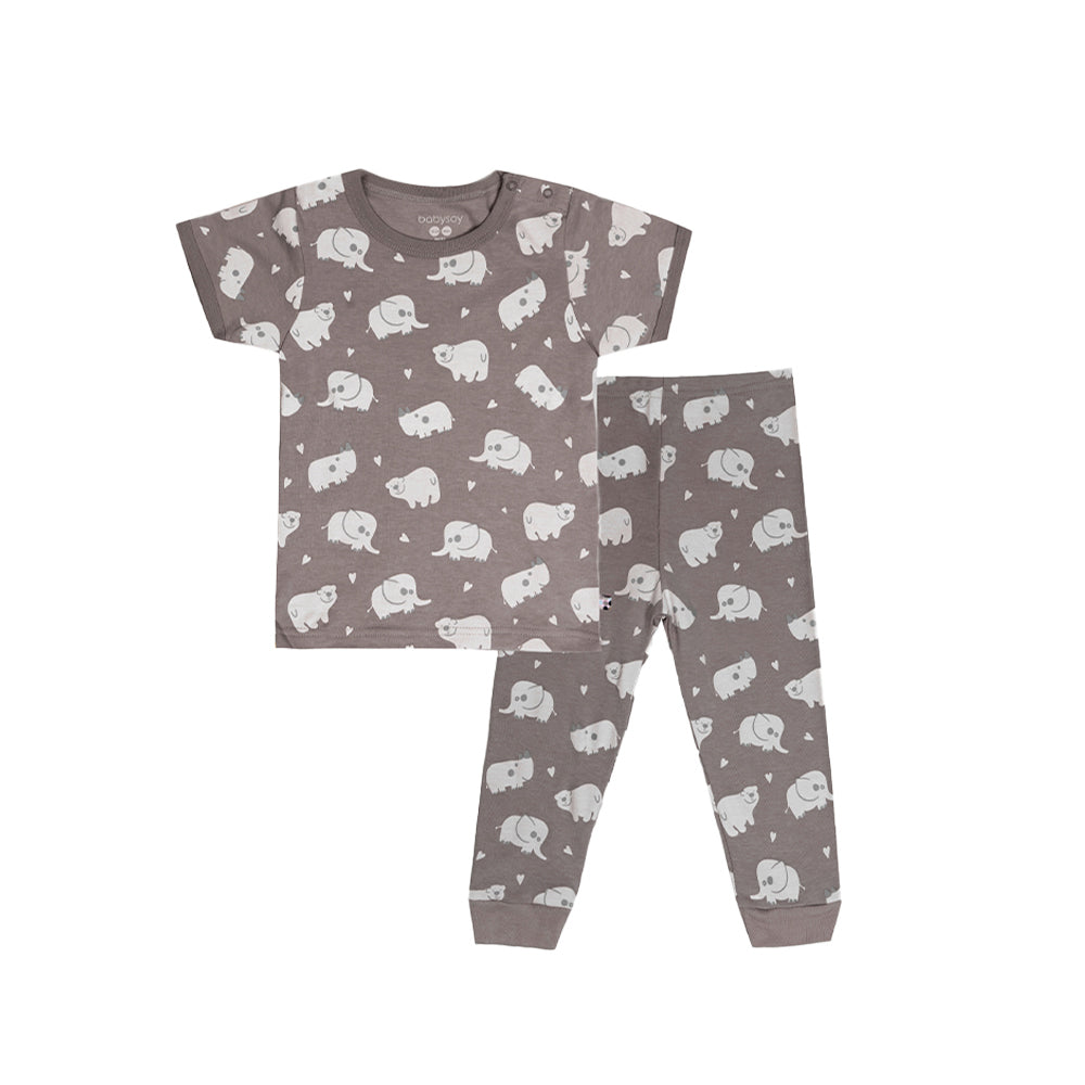 Babysoy Animal Pattern Thunder 2-pc PJ Set