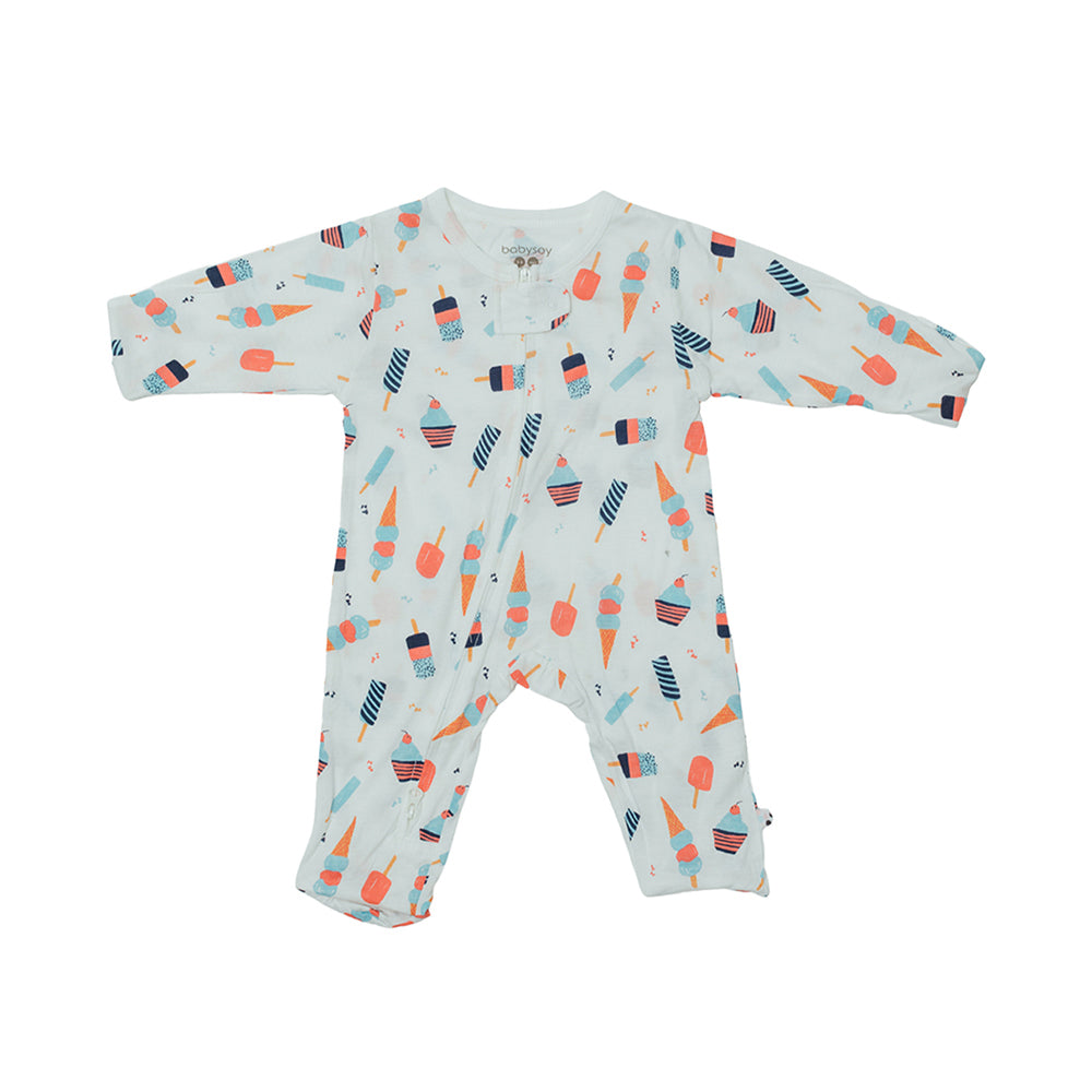 Babysoy Sweet Treats Zipper Footie