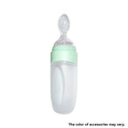 Little Green - Silicone Feeding Bottle with Spoon Pink