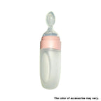 Little Green - Silicone Feeding Bottle with Spoon Pink