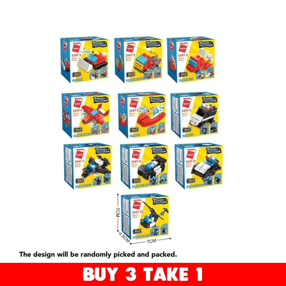 Qman Building Blocks Trans-Collector 2107 Fire Swat Main image