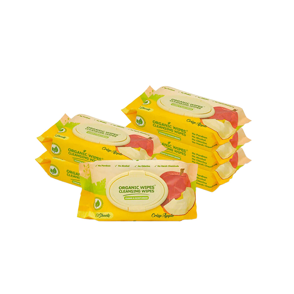 Organic Wipes Cleansing Wipes 70s (Pack of 6)