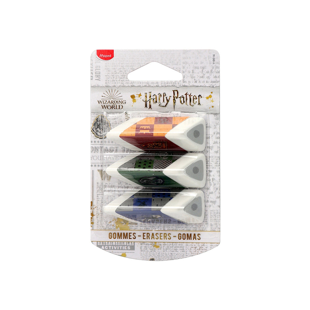 Maped Wizarding World Harry Potter - 3 Piece Pyramid Erasers