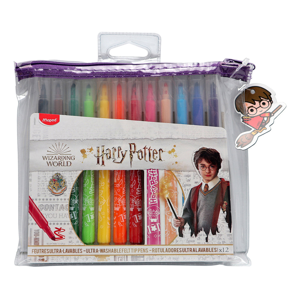 Maped Wizarding World Harry Potter - 12 Piece Ultra Washable Felt Tips Pens