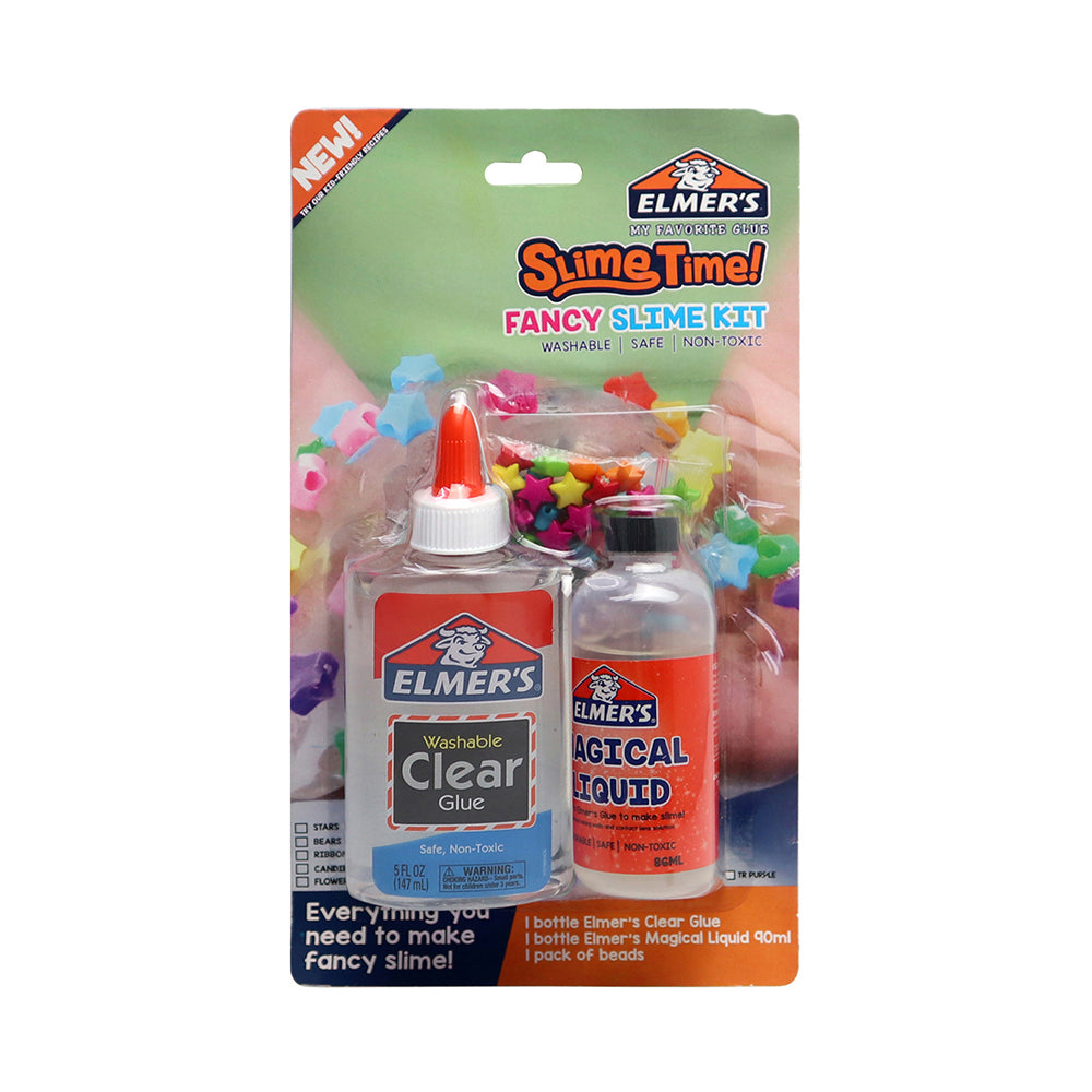 Elmers Slime Time! Fancy Slime Kit - Star Beads ( Clear Washable Glue)