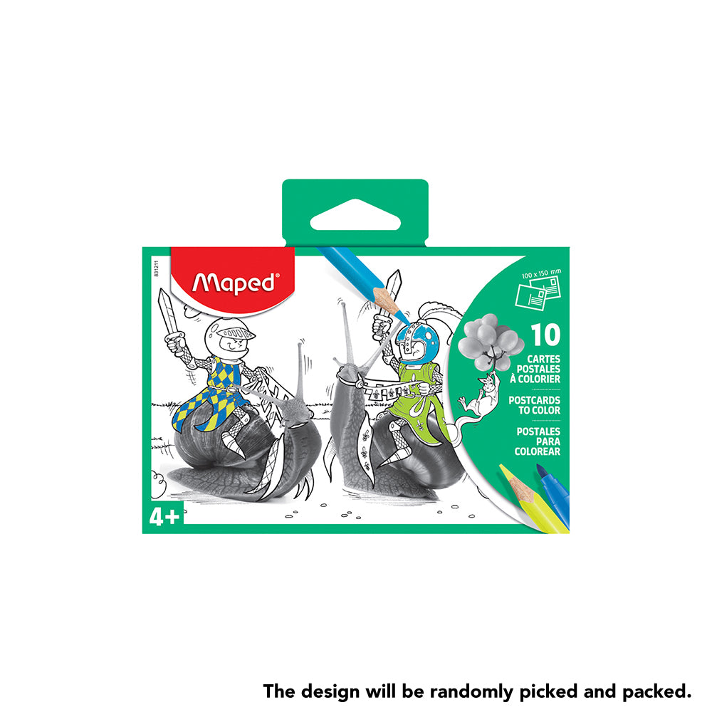Maped Postcards to Color 10 sheets
