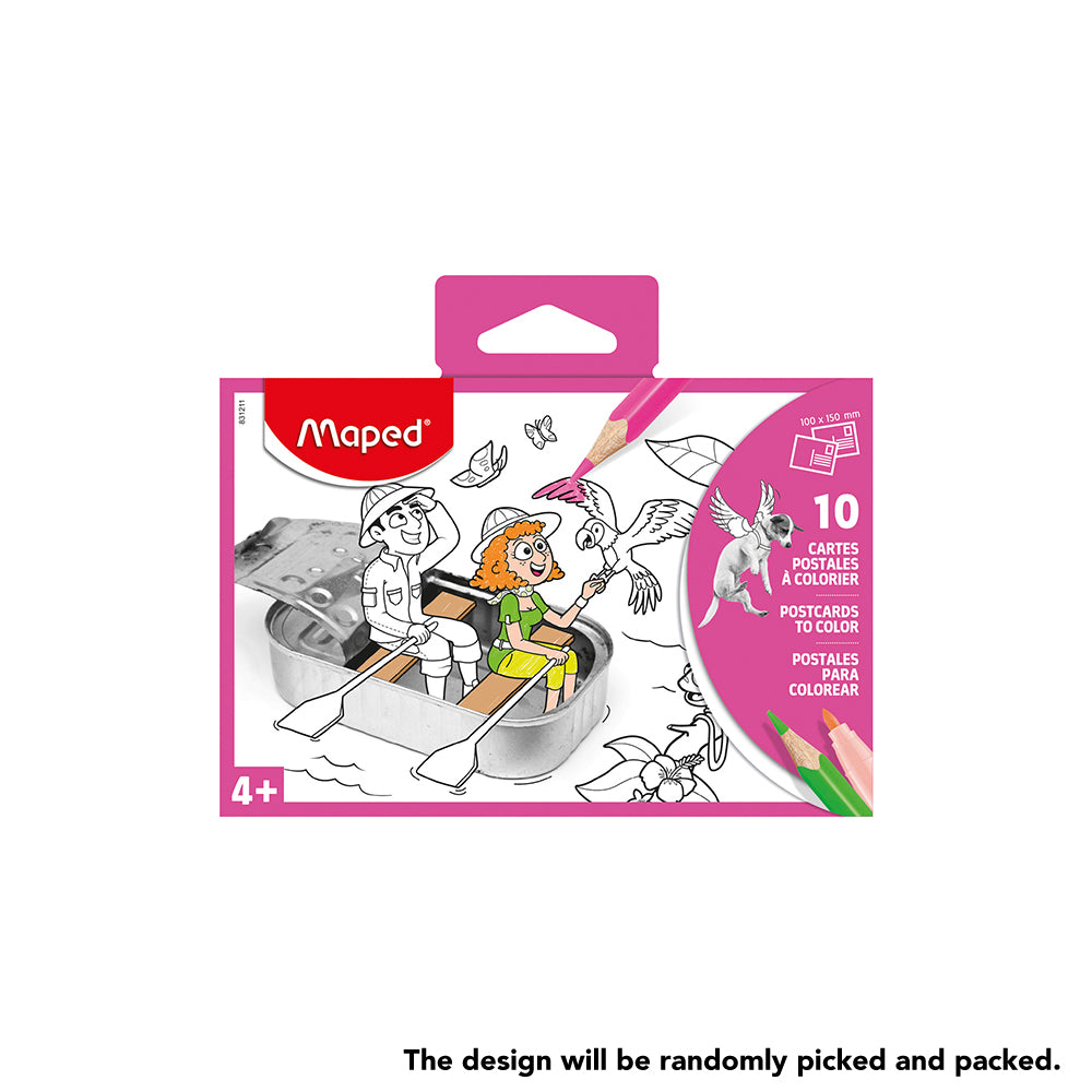 Maped Postcards to Color 10 sheets