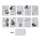 Maped Postcards to Color 10 sheets