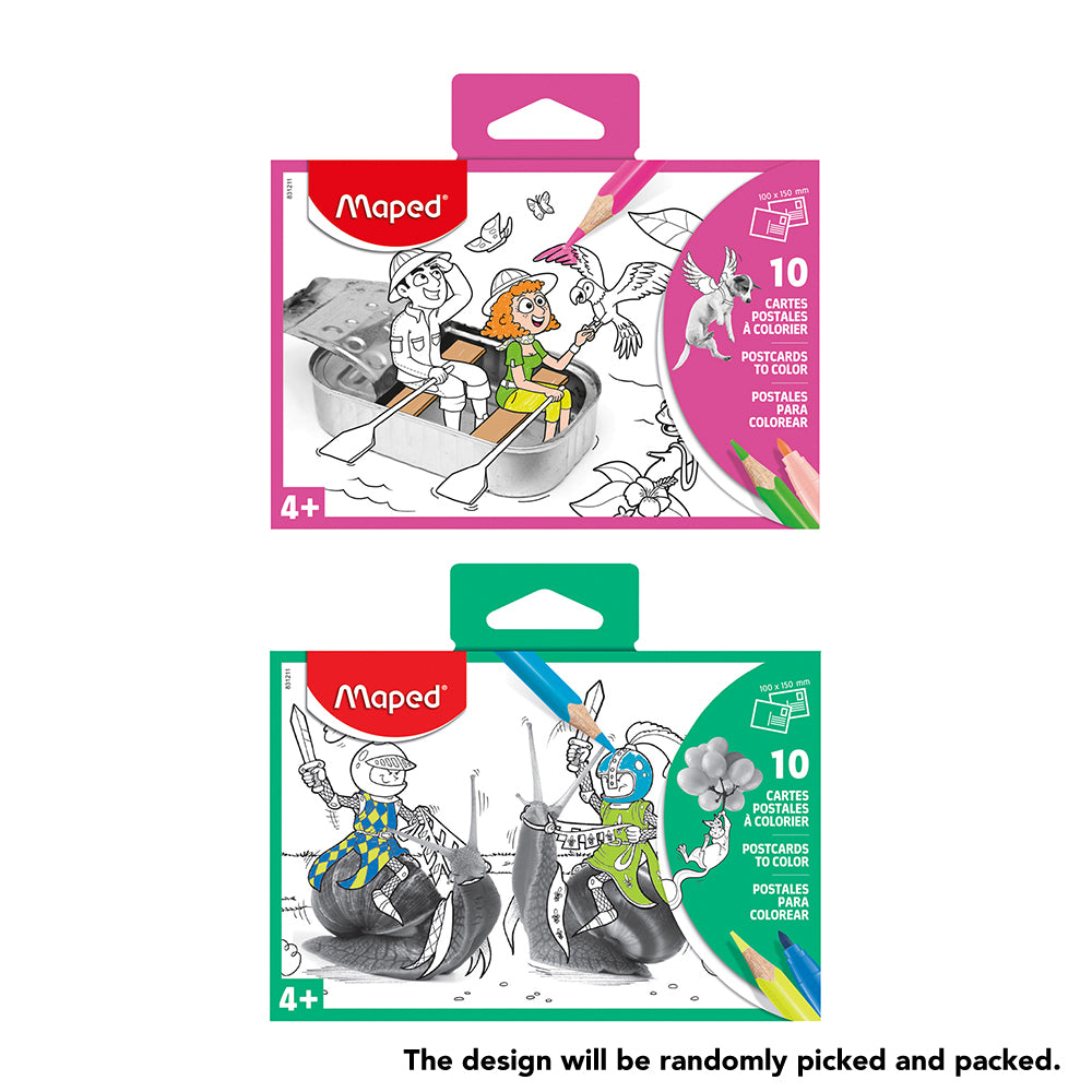 Maped Postcards to Color 10 sheets