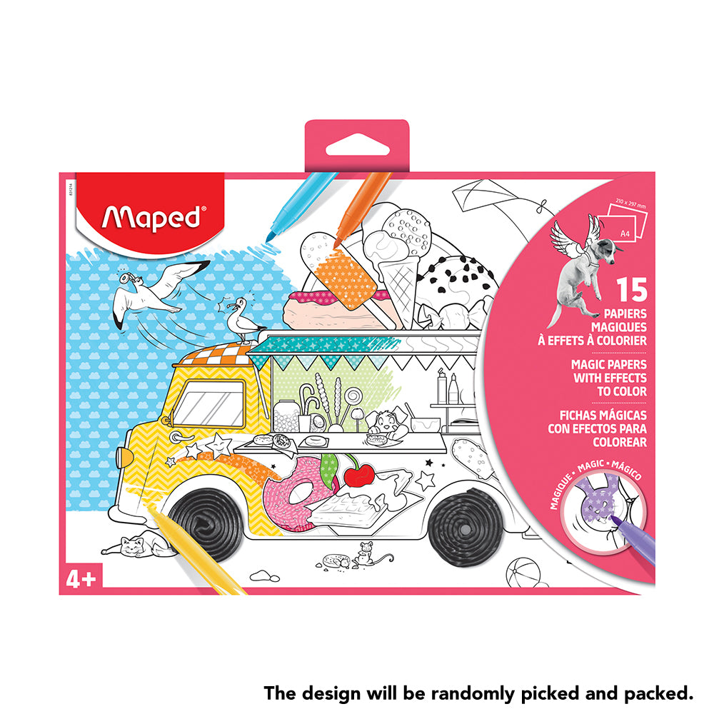Maped Magic Paper with Effects to Color 15 sheets