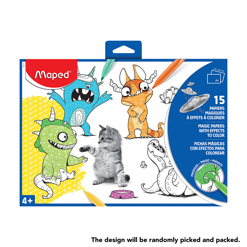 Maped Magic Paper with Effects to Color 15 sheets