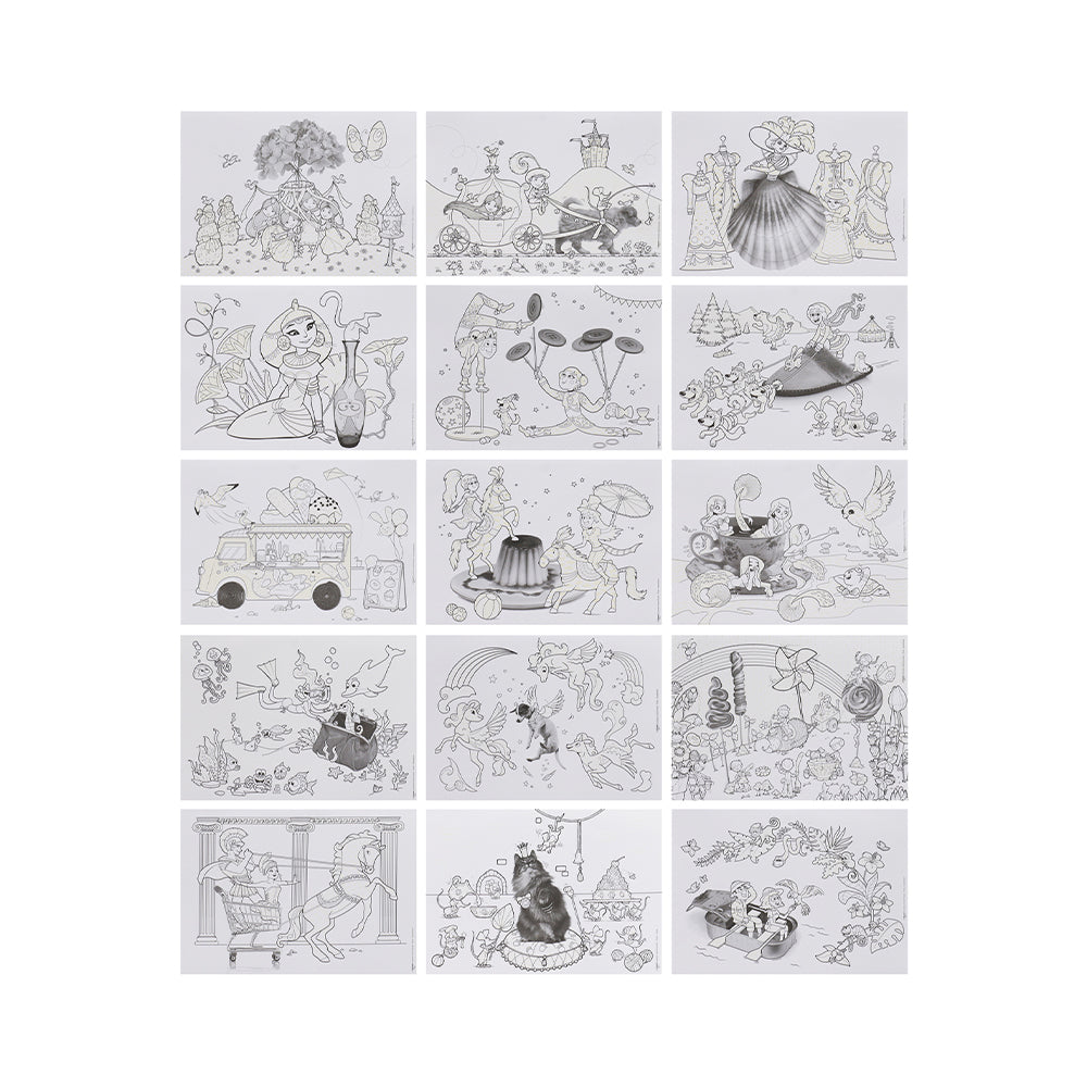 Maped Magic Paper with Effects to Color 15 sheets