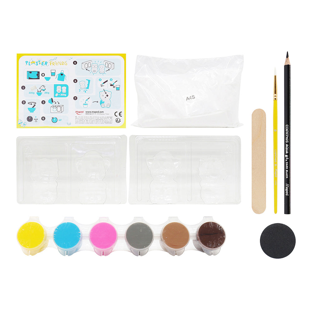 Maped Creativ Plaster Friends Mould and Paint Set