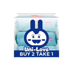 Uni-Love Unscented Baby Wipes 100's [Buy 2 Take 1]