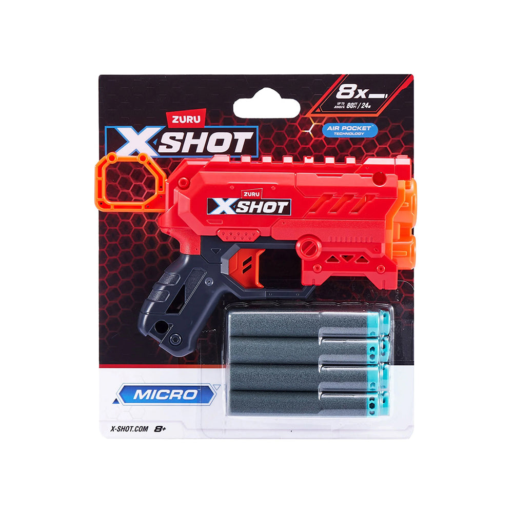 Zuru X-Shot Micro 2.0 Air Blaster 8 Air Pocket Darts, Ages 8+