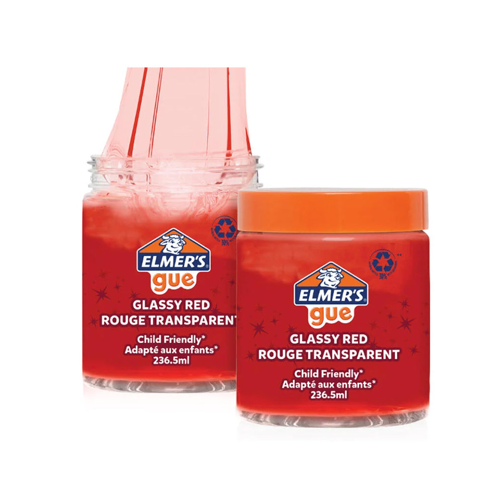Elmers Gue Pre-Made Slime Glassy Red Transparent 236.5ml