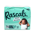 Rascal + Friends Premium Tape Diapers New Born (3-5 kg) 80 Pieces
