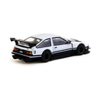 Tarmac Works Jonsibal Design Works - Toyota Sprinter Trueno AE86 Widebody (White/Black) 1:64 Die-Cast Vehicle