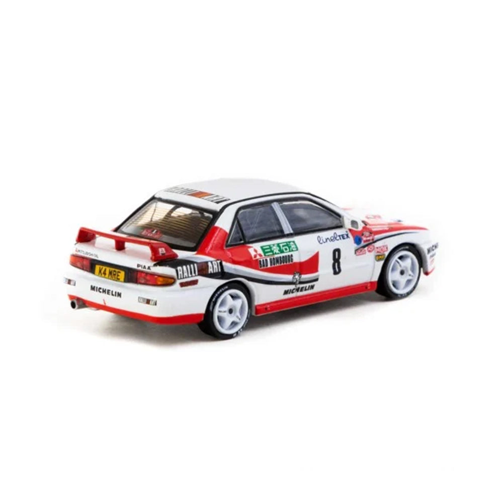 Tarmac Works Mitsubishi Lancer Evolution Rallye Monte-Carlo 1993 (Red/White) 1:64 Die-Cast Vehicle Secondary image