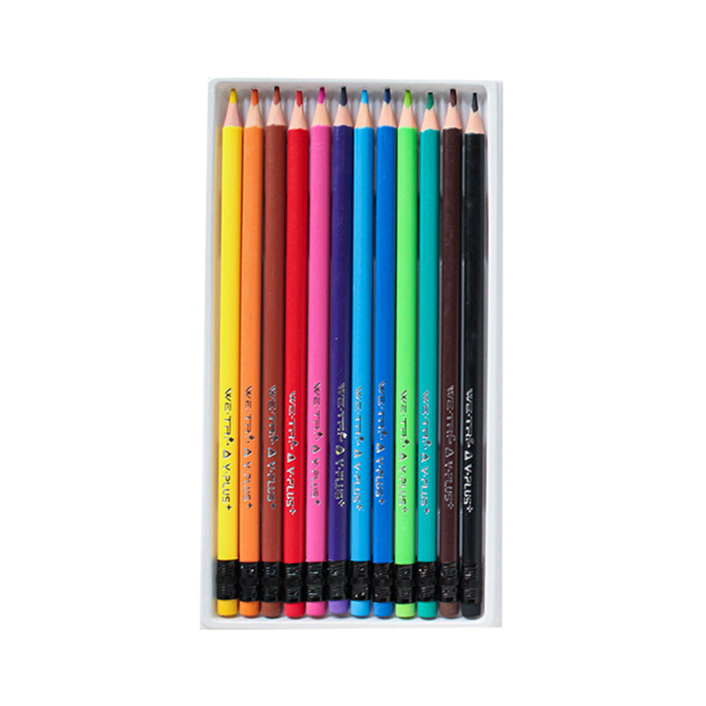 Y-Plus We-Tri Erasable Colour Pencil - 12 Colours Secondary image