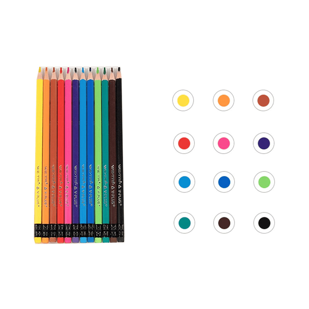 Y-Plus We-Tri Erasable Colour Pencil - 12 Colours Secondary image