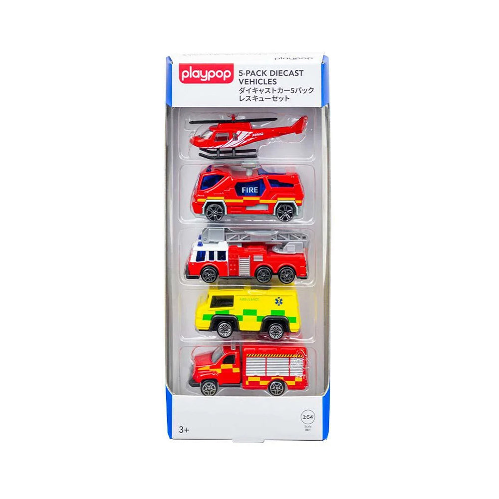 Play Pop 5-Pack Diecast Vehicles - Fire Fighter Main image