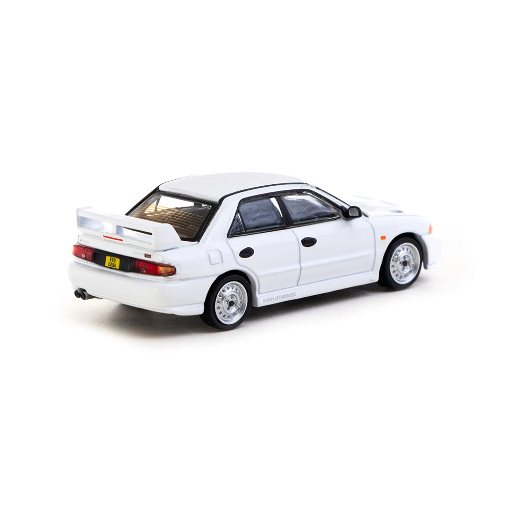 Tarmac Works Mitsubishi Lancer RS Evolution III (White) 1:64 Die-Cast Vehicle