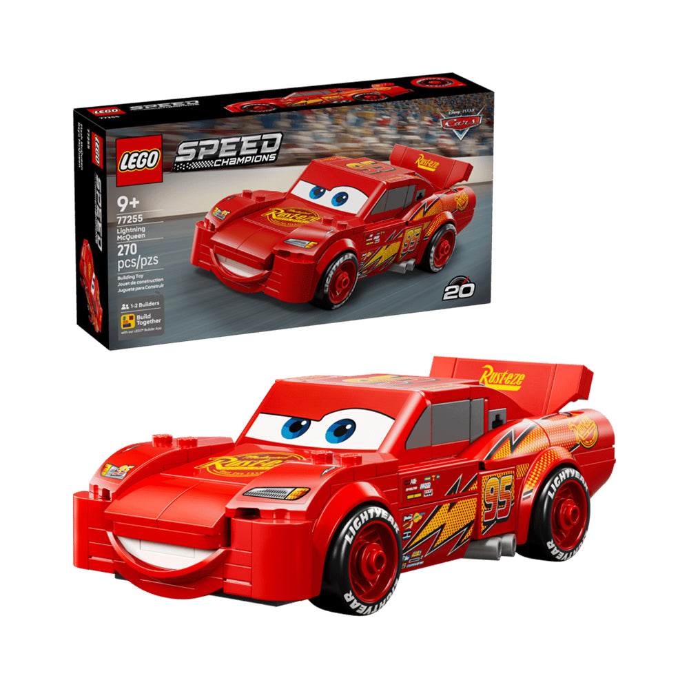 Lego Speed Champions 77255, Disney Pixar Cars - Lightning Mcqueen, Ages 9+, Building Blocks (270pcs)