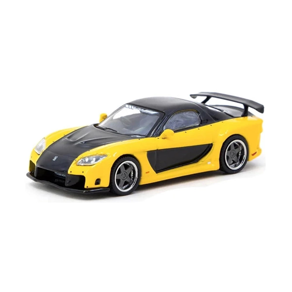 Tarmac Works Mazda RX-7 VeilSide Fortune7 (Yellow) 1:64 Die-Cast Vehicle