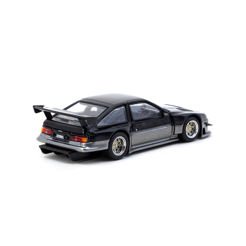 Tarmac Works Jonsibal Design Works - Toyota Sprinter Trueno AE86 Widebody (Black/Grey) 1:64 Die-Cast Vehicle Secondary image