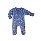 Babysoy Forest Friend Indigo Zipper Footie
