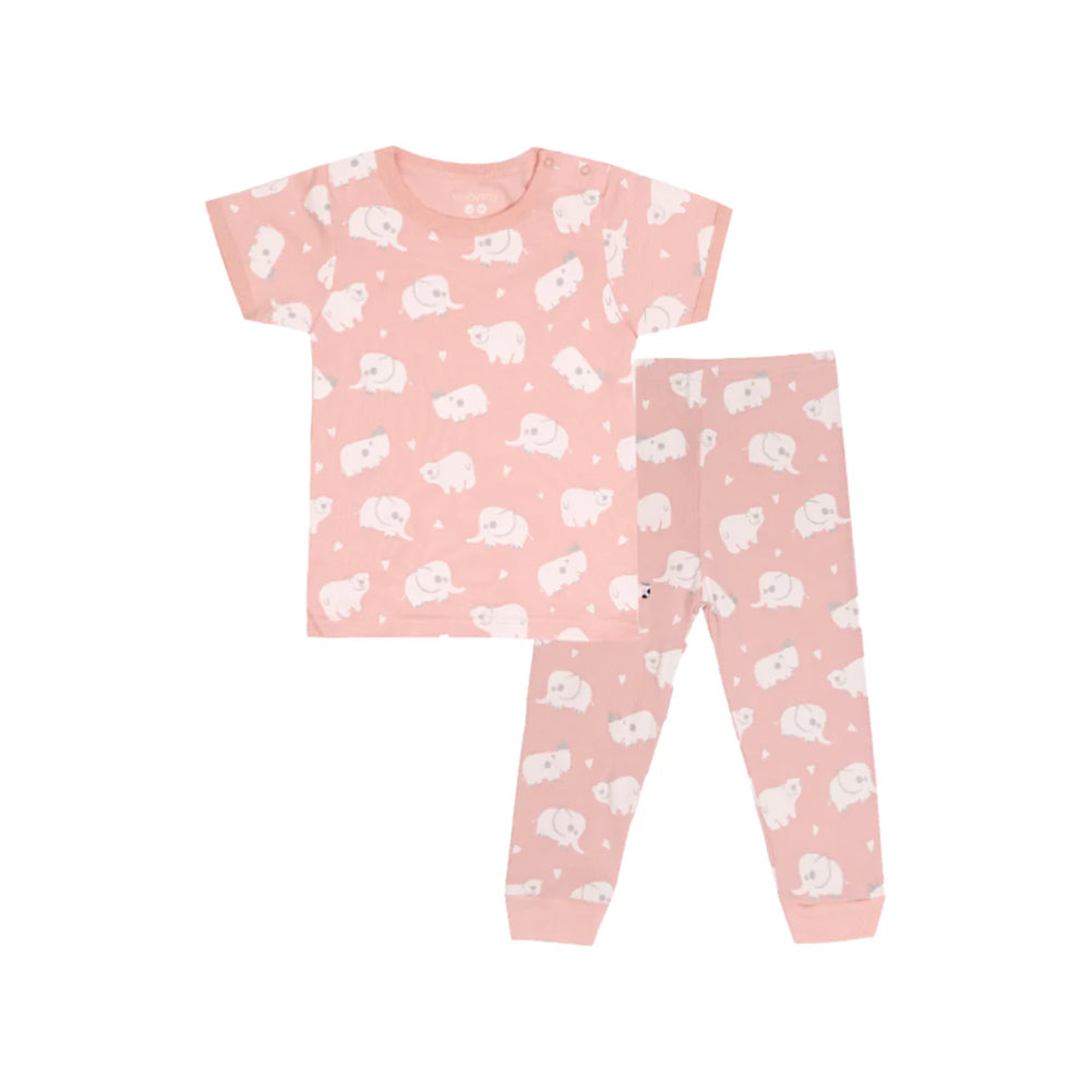 Babysoy Animal Pattern Peony Pajama Set Main image