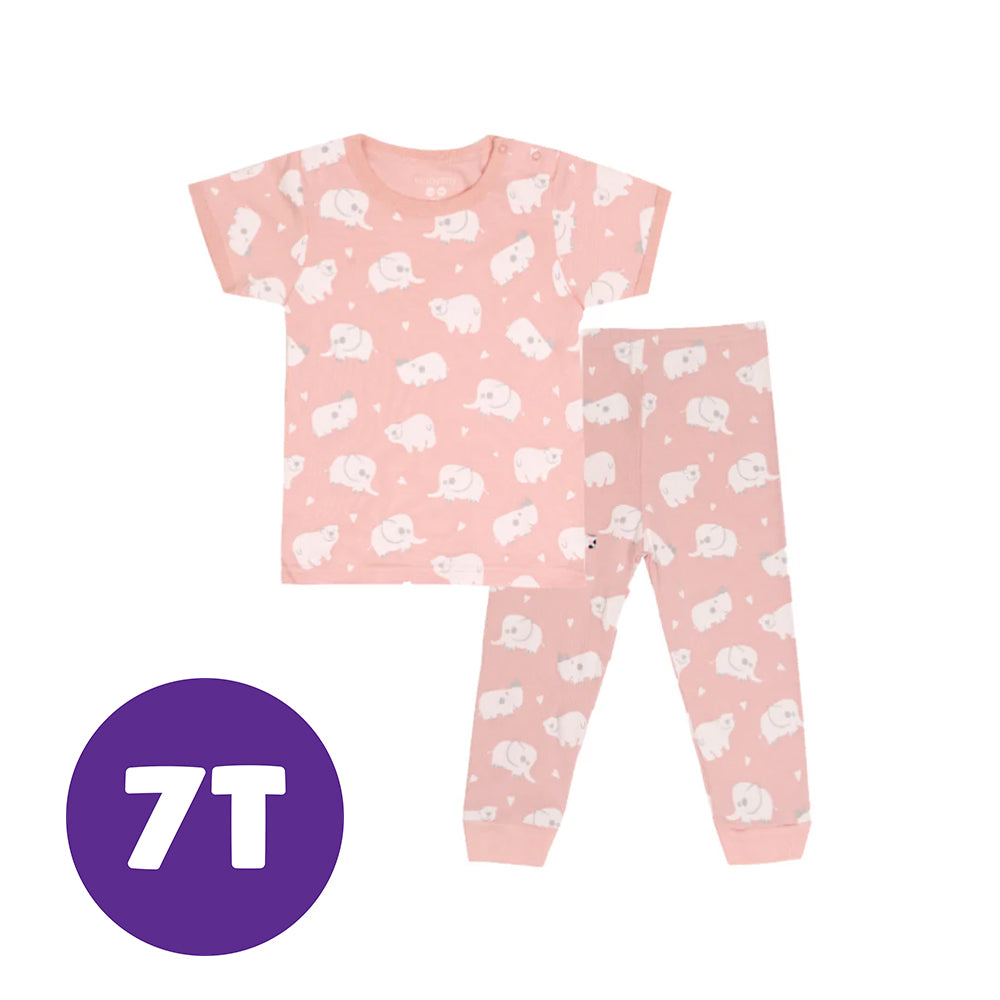 Babysoy Animal Pattern Peony Pajama Set